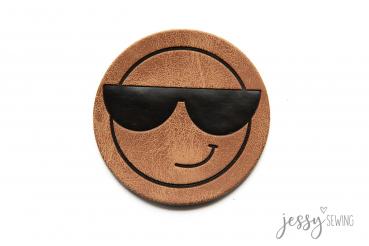 Kunstleder Label Sunglass Smile by Jessy Sewing